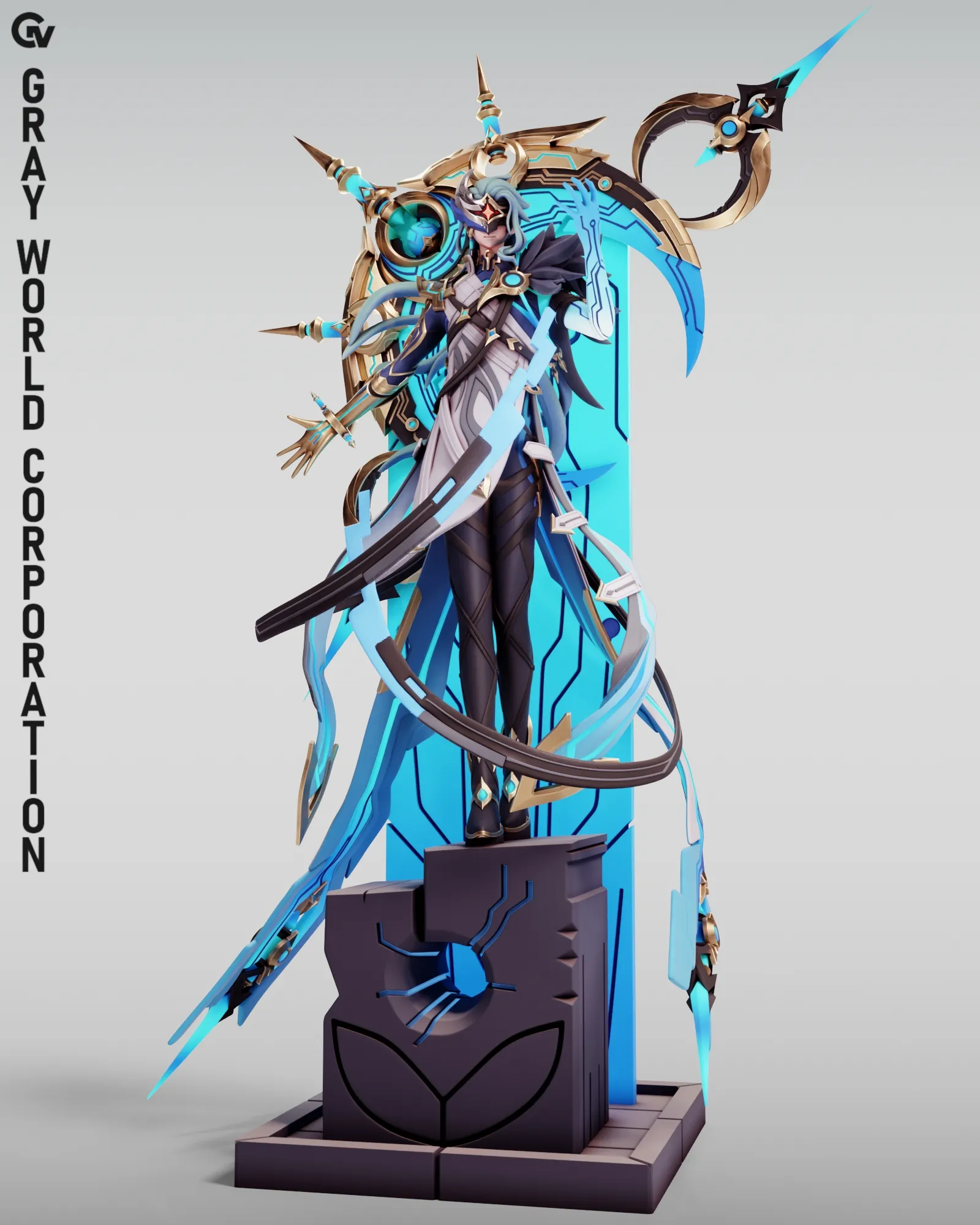 Dottore Heretic Of The False Moon Genshin Impact 3D Print Model .c4d .max .obj .3ds .fbx .stl .blend 