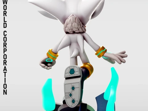 Silver The Hedgehog Sonic The Hedgehog 3D Print Model