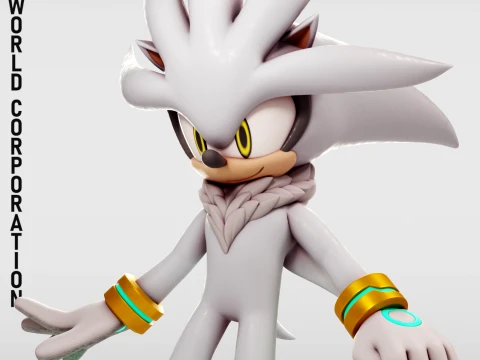 Silver The Hedgehog Sonic The Hedgehog 3D Print Model