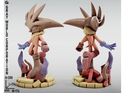 Silver The Hedgehog Sonic The Hedgehog 3D Print Model
