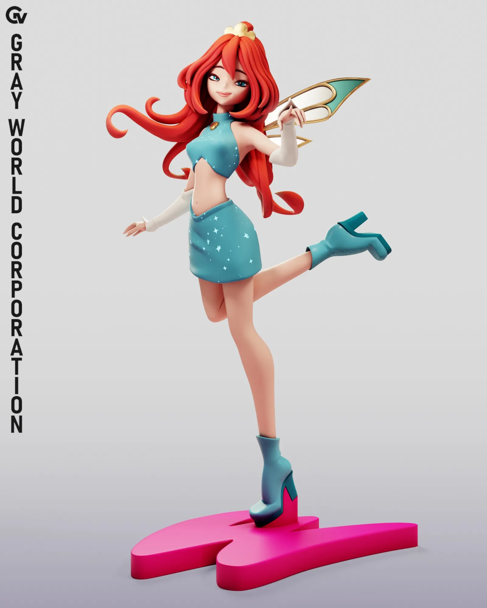 ブルームフェアリーフォーム2 ウィンクスクラブ 3Dプリントモデル .c4d .max .obj .3ds .fbx .stl .blend
