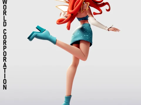 ブルームフェアリーフォーム2 ウィンクスクラブ 3Dプリントモデル