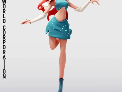 ブルームフェアリーフォーム2 ウィンクスクラブ 3Dプリントモデル