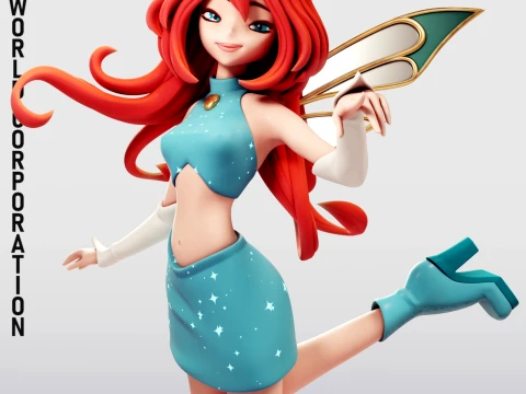 ブルームフェアリーフォーム2 ウィンクスクラブ 3Dプリントモデル