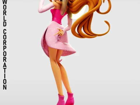Flore Fée Forme 2 Winx Club Modèles 3D en vedette