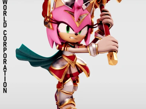 Paladino Amy Sonic O Ouriço Modelo de Impressão 3D