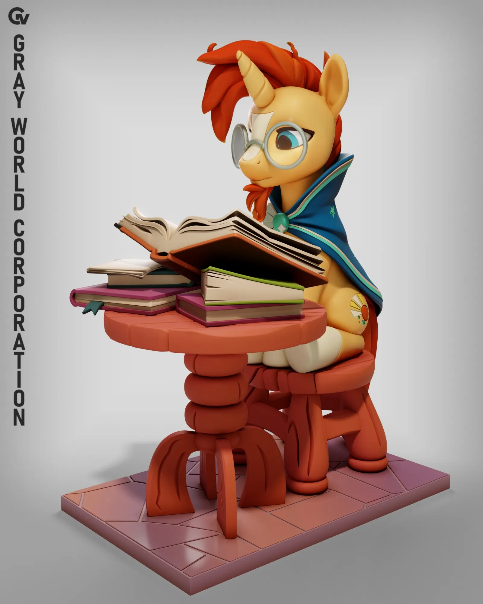 Sunburst My Little Pony 3D Print Model .c4d .max .obj .3ds .fbx .stl .blend
