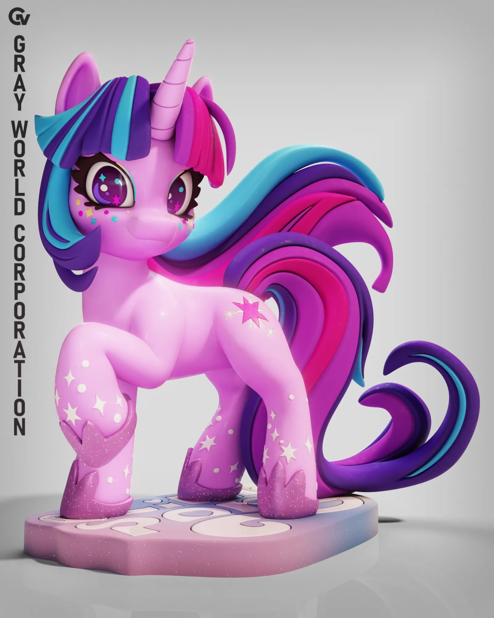 Twilight Sparkle Gen 6 My Little Pony 3D Print Model .c4d .max .obj .3ds .fbx .stl .blend 