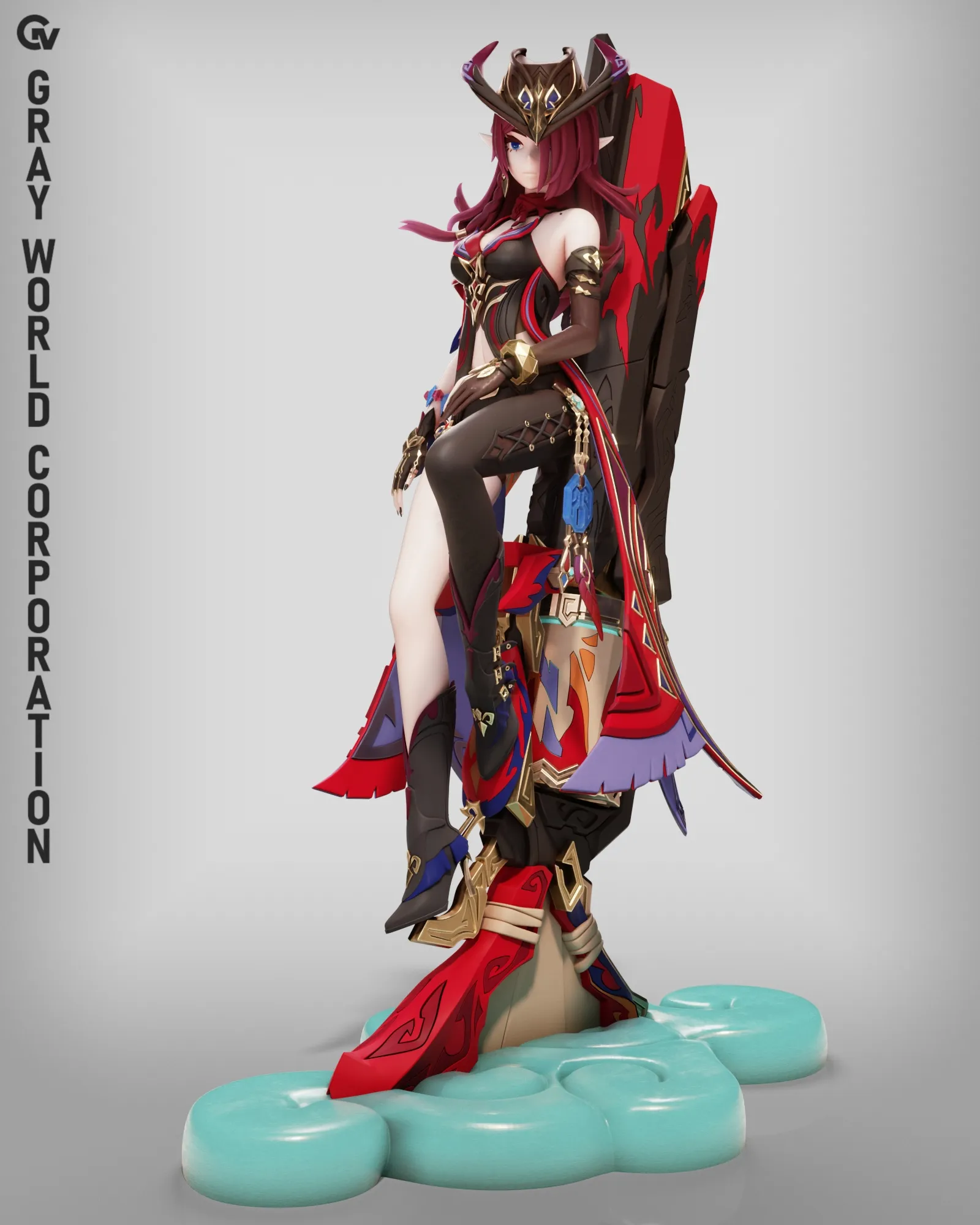 Chasca Genshin Impact 3D Print Model .c4d .max .obj .3ds .fbx .stl .blend 