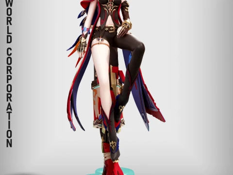 Chasca Genshin Impact 3D Print Model