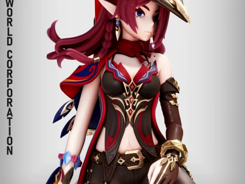 Chasca Genshin Impact 3D Print Model