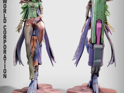 Chasca Genshin Impact 3D Print Model