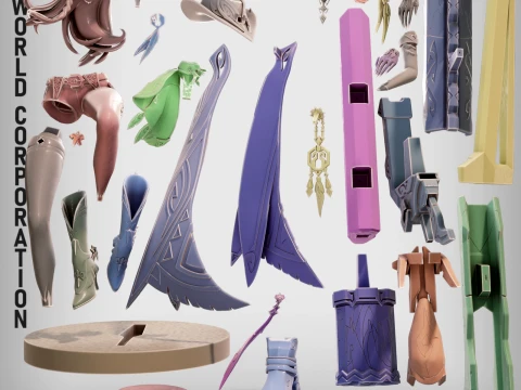 Chasca Genshin Impact 3D Print Model