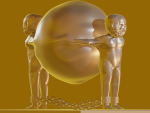 men holding a stone 3Dモデル
