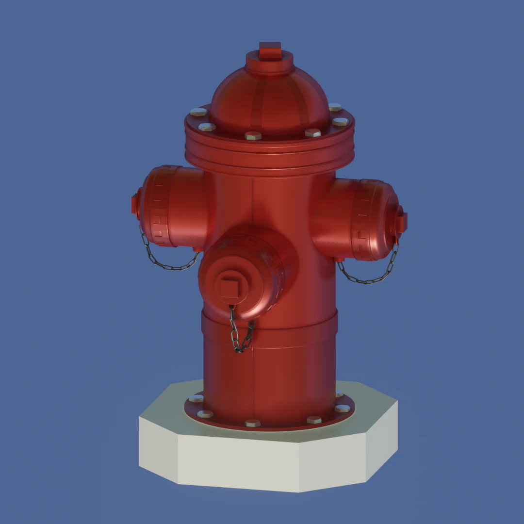 fire hydrant 3D Model .c4d .max .obj .3ds .fbx .stl .blend