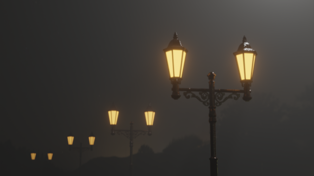 lamppost 3D 模型 .c4d .max .obj .3ds .fbx .stl .blend 