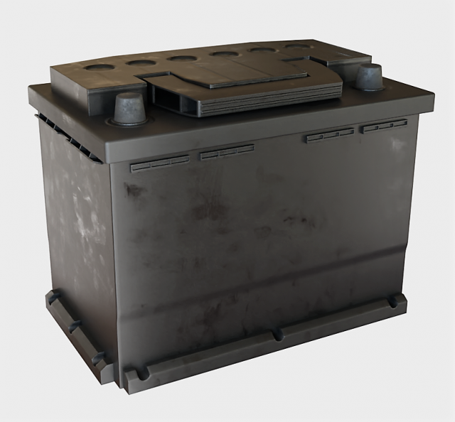 rechargeable battery 3D Model .c4d .max .obj .3ds .fbx .stl .blend 