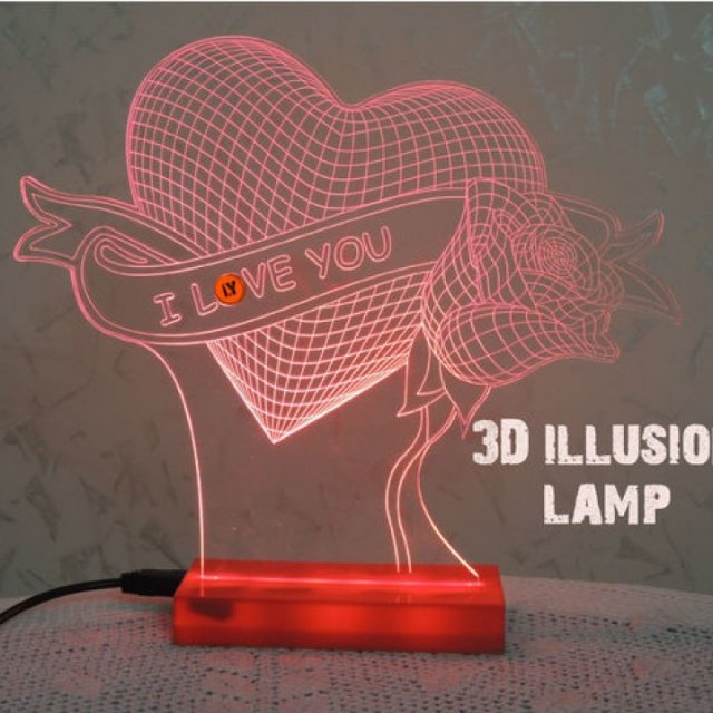3d lamp illusion Modello 3D .c4d .max .obj .3ds .fbx .stl .blend 