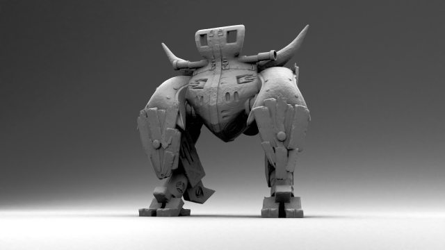 strange robot 3Dプリントモデル .c4d .max .obj .3ds .fbx .stl .blend 