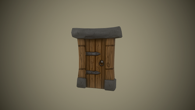 stylized door Modelo 3D .c4d .max .obj .3ds .fbx .stl .blend 