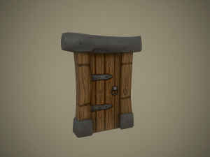 stylized door Modelo 3D