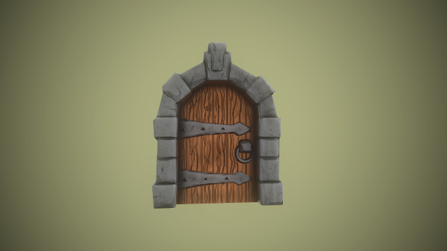 stylized door 3D Model .c4d .max .obj .3ds .fbx .stl .blend 