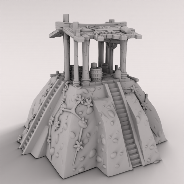 Stylized house Modello 3D .c4d .max .obj .3ds .fbx .stl .blend 