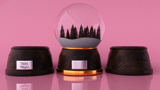 snow globe Modelo 3D .c4d .max .obj .3ds .fbx .stl .blend 