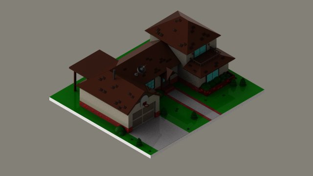 rick and mortys house 3D Model .c4d .max .obj .3ds .fbx .stl .blend 