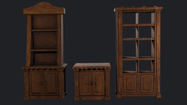 cupboard Model 3D .c4d .max .obj .3ds .fbx .stl .blend 