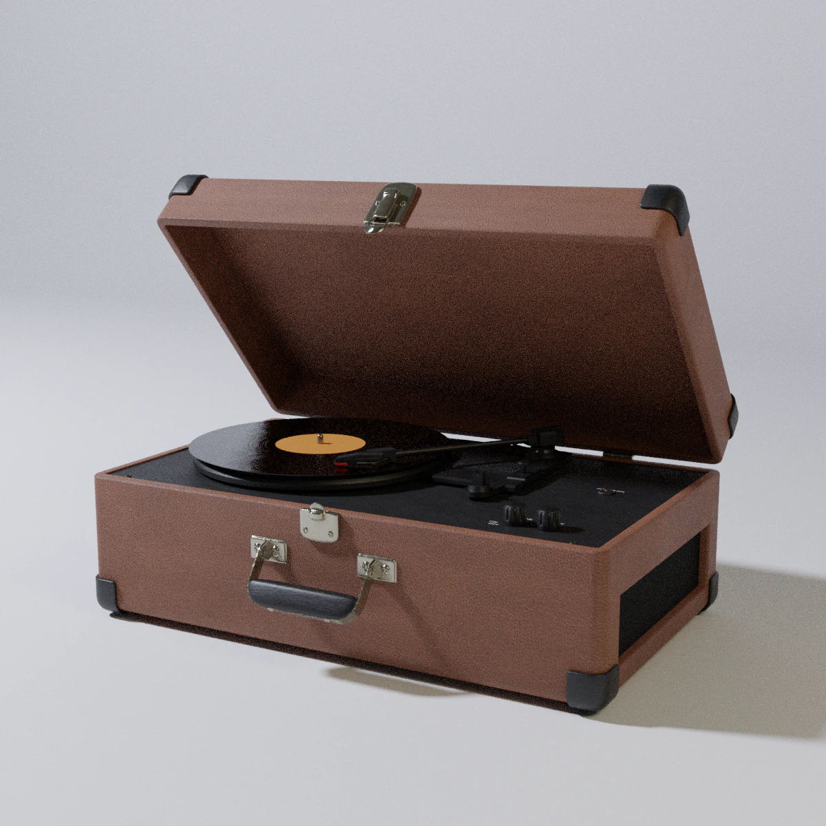 portable record player 3D Model .c4d .max .obj .3ds .fbx .stl .blend 