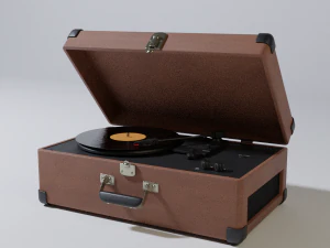 tragbarer Plattenspieler 3D Modell