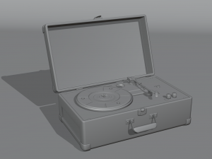 portable record player Modèle 3D