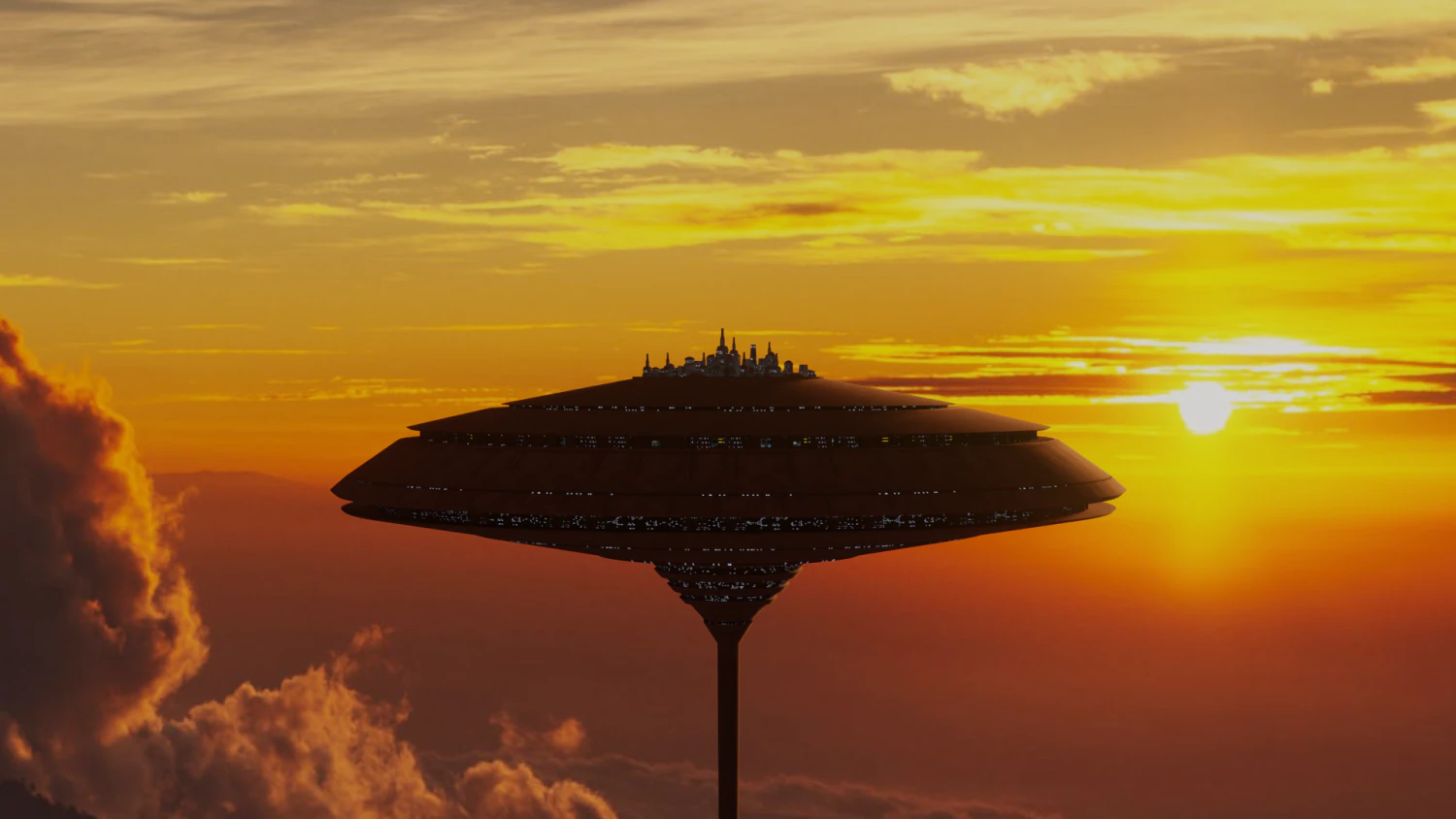 cloud city 3D Model .c4d .max .obj .3ds .fbx .stl .blend 