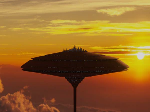 बादल शहर 3D मॉडल