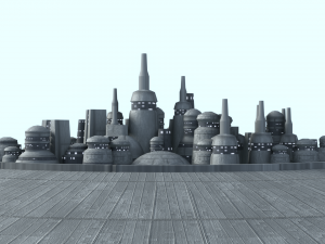 cloud city Modello 3D