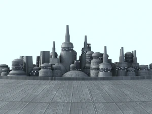 cloud city 3D Model