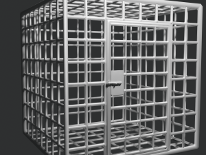 crude iron cage 3D Model