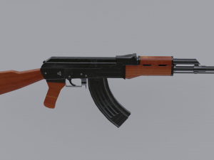 the ak assault rifle for gamers 3D 模型