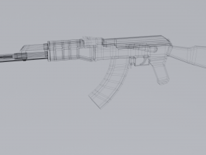 the ak assault rifle for gamers 3D 模型