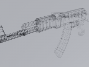 the ak assault rifle for gamers 3D 模型