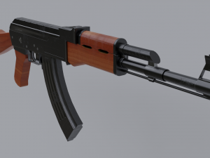 the ak assault rifle for gamers 3D 模型
