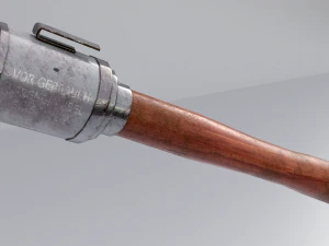 granada alemã m24 wwii stielhandgranate Modelo 3D