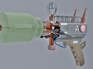 pistol vintage sci-fi Modelo 3D