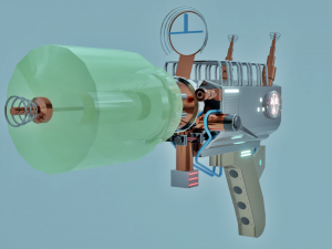pistol vintage sci-fi Modelo 3D