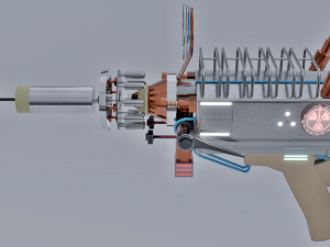 pistol vintage sci-fi Modelo 3D
