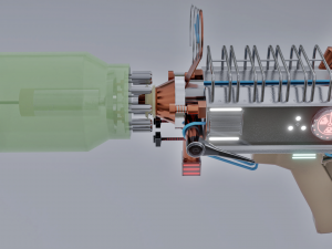 pistol vintage sci-fi Modelo 3D