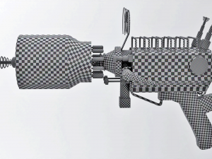 pistol vintage sci-fi Modelo 3D