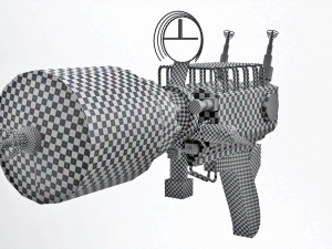 pistol vintage sci-fi Modelo 3D