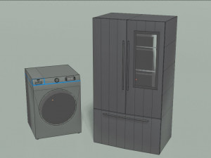 30 low poly electronic and household appliances 3D Model
